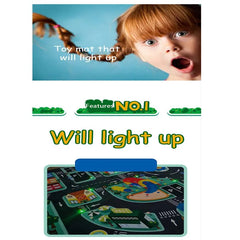 LED Play Carpets for Kids, Road Lighter Rugs, Car Area Rugs, Anti-slip Floor Mat