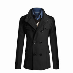 Men's Wool Overcoat Long Suit Men Woolen Windbreaker Man Woollen Coat