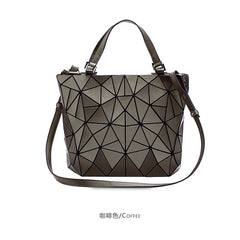 Luminous reflective Bag Geometric Tote Folding Shoulder Bags for women