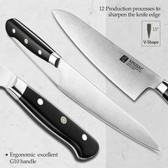 210mm Chef Knife 3 Layer 440C Core Clad Steel Kitchen Knives Stainless Steel