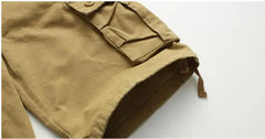 Men's Baggy Multi Pocket Military Cargo Shorts Mens Cotton Khaki Mens