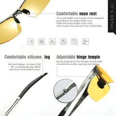Glasses For Driving Men Polarized Sunglasses Photochromic Driver Goggles