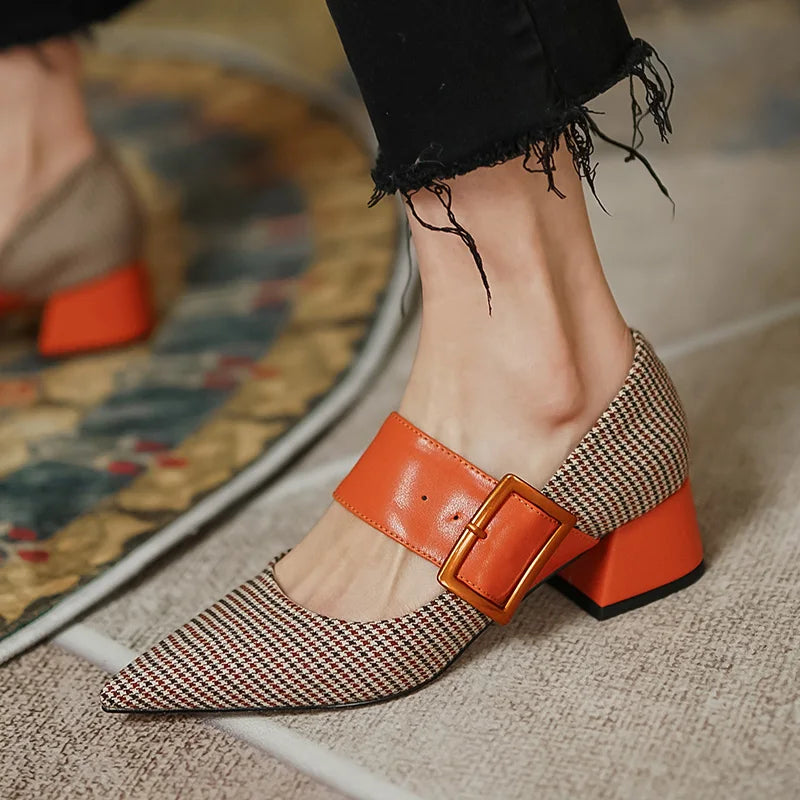 Mary Jane Shoes Woman Fashion Spring Brand Design Women Pumps High Heels