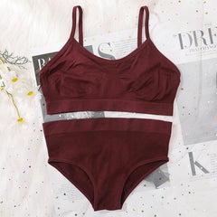 Women Bra Briefs Set Seamless Bra And High Waist Panties Set Underwear Female