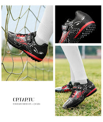 Size 28-39 Children Soccer Shoes Yellow Football Boots Boy Girl Trainers Sneakers