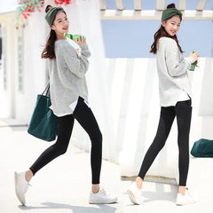 Ribbed Leggings For Women High Waist Autumn Winter Warm Legging Cotton