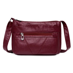Fashion All-match Solid Color Messenger Bag High Capacity Womens Shoulder Bags