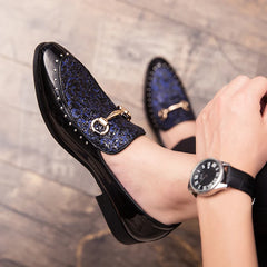 Italian Outdoor business Formal Dress Men leather loafer formal wedding flats