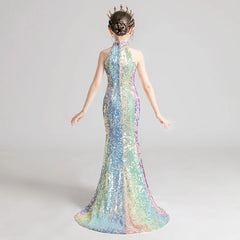 Girls Evening Dress for Kids Elegant Gowns Teen Birthday Party Dresses Children Mermaid