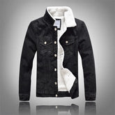 Men Winter Solid Casual Jacket Men's Bomber Denim Jacket Fashion Jean