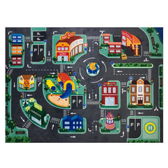 LED Play Carpets for Kids, Road Lighter Rugs, Car Area Rugs, Anti-slip Floor Mat