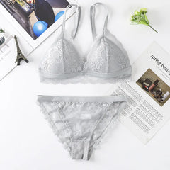 Women Lace Bras Set Backless Bralette Seamless Underwear Lace Top Lingerie