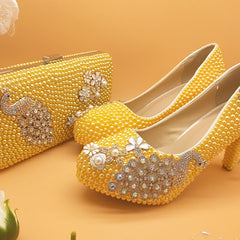 Matching Shoes and Bags: Women wedding shoes with matching bags female shoes Party