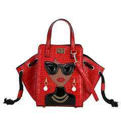 Fashion Personality Beauty Shoulder Bag Women's Pearl Crossbody Bag PU Leather