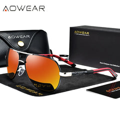 Aviation Sunglasses Men Aluminum Driving Mirror Sun Glasses Male