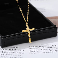 Christian Jesus Cross Necklace For Women Men Stainless Steel Chains Choker Religion