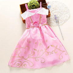 Children Princess Fancy Costume Girls Rapunzel Anna Dress Kids Christmas
