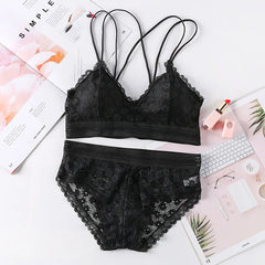 Women Lace Bras Set Backless Bralette Seamless Underwear Lace Top Lingerie