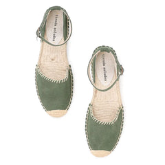 Ladies Roman Sandals Genuine Leather Flat Espadrilles