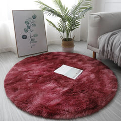 Plush Round Rug Mat Fluff White Carpet For Living Room Soft Home Decor Bedroom Room