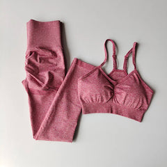 Women's Gym Tracksuit Fitness Yoga Sets Sportswear Workout Bra+High Waist Leggings
