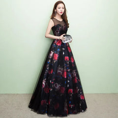 Homecoming Dresses: Long Flowers Formal Evening Dresses Plus Size Maxi Party