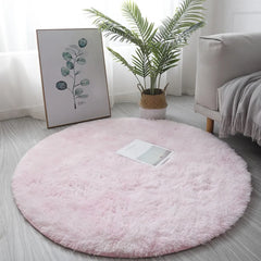 Plush Round Rug Mat Fluff White Carpet For Living Room Soft Home Decor Bedroom Room