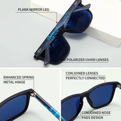 Square Frame Polarized Men Women Female Sunglasses Hawksbill Sports Tourism