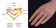 Fashion Euramerican Gold Colour Ring Rings Women Ring Stainless Steel Ring Woman