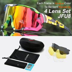 Bike Cycling Glasses Outdoor Sports Cycling Goggles UV400 4 Lens Cycling Eyewear