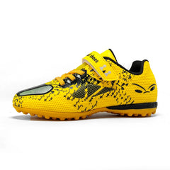 Size 28-39 Children Soccer Shoes Yellow Football Boots Boy Girl Trainers Sneakers