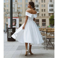 White Bridesmaid Dresses: Dress Vision Vestidos Satin Sleeves Wedding Party Dresses