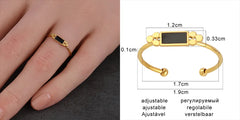 Fashion Euramerican Gold Colour Ring Rings Women Ring Stainless Steel Ring Woman