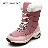 Women Boots High Quality Warm Snow Boots Lace-up Comfortable Ankle Boots