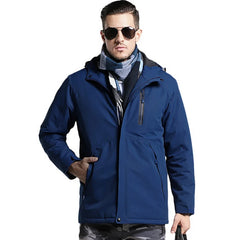USB Heated Jacket Men Women Waterproof Jacket Down Cotton Hiking Coat