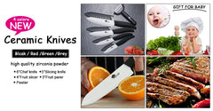Ceramic Knife 3 4 5 6 inch Kitchen Knives with Peeler Serrated Bread Set Zirconia