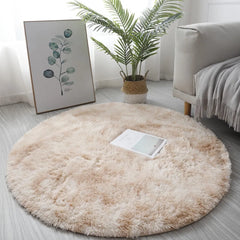 Plush Round Rug Mat Fluff White Carpet For Living Room Soft Home Decor Bedroom Room