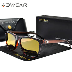Glasses for Women Square Yellow Night Driving Goggles Sunglasses Ladies