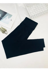 Women Sharkskin Black Leggings Thin Workout Stretch Fitness