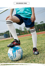 Size 28-39 Children Soccer Shoes Yellow Football Boots Boy Girl Trainers Sneakers