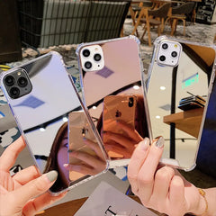 Mirror TPU Phone Case For iphone 15 14 13 12 11 Pro XS MAX XR Shockproof Back Cover Case For iphone 7 8 6s plus SE2020