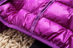 Women Winter Reversible Jackets 90% White Duck Down Keep Warm