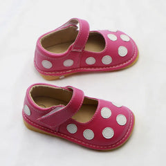 Girls Sandals with Sounds Kids Leather Shoes Children Polka Dot Sneakers Princess