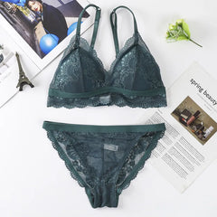 Women Lace Bras Set Backless Bralette Seamless Underwear Lace Top Lingerie
