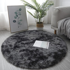 Plush Round Rug Mat Fluff White Carpet For Living Room Soft Home Decor Bedroom Room