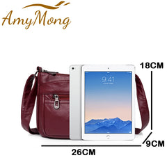 Fashion All-match Solid Color Messenger Bag High Capacity Womens Shoulder Bags