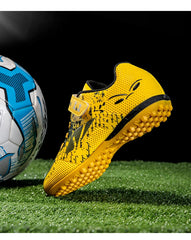 Size 28-39 Children Soccer Shoes Yellow Football Boots Boy Girl Trainers Sneakers