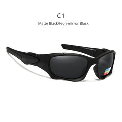 Sunglasses Men Curve Cutting Frame Stress-Resistant Lens Shield Sun Glasses