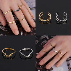 Fashion Euramerican Gold Colour Ring Rings Women Ring Stainless Steel Ring Woman