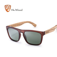 Sunglasses for Men Zebra Wood Polarized Sun glasses Rectangle Lenses